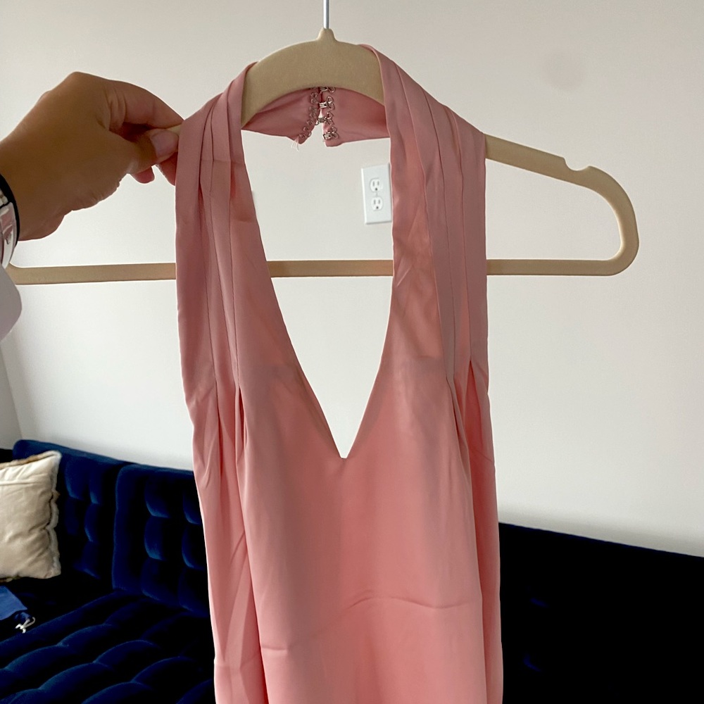 Superdown sexy blush pink open back halter top size XS. Never worn